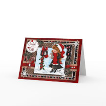 Doodles Digi scellés avec une carte de Noël Kiss