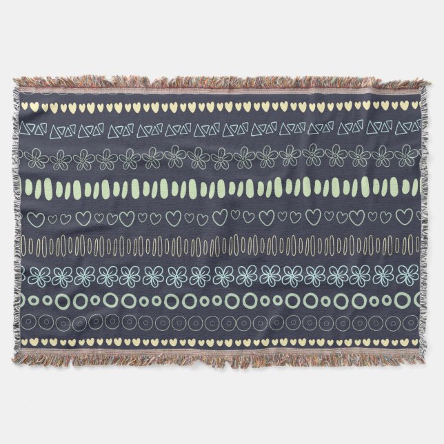 Doodles Motif jeter la couverture (Devant)