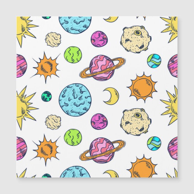 Doodles spatiaux Arrière - plan cosmique (Devant)