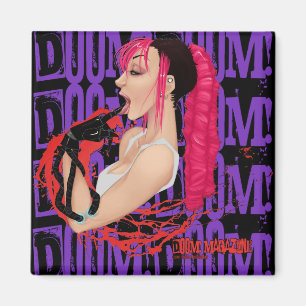 DOOM ! Magazine "Z" Purple Magnet