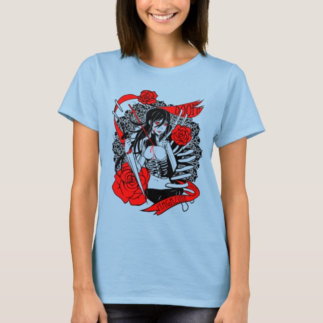 DOOM ! T-shirt Burnout pour magazine "Roses" (Devant)