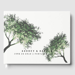 D'or Arbres personnalisés Aimer Mariage Livre d'invité
