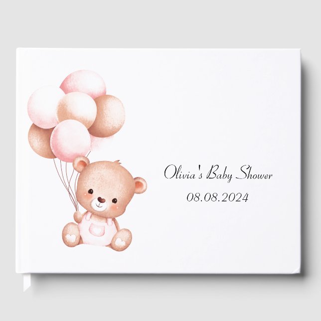 D'or baby shower livre d'invités (Recto)