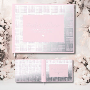 D'or Baby shower rose Livre d'invité Real Foil Guestboo