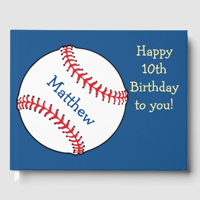 D'or Blue Patriotic Baseball Anniversaire Sports Livre  (Recto)
