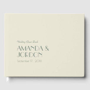 D'or Boho Deco d'automne Livre d'invité Mariage Cream