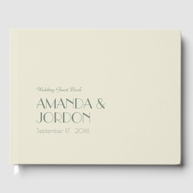 D'or Boho Deco d'automne | Livre d'invité Mariage Cream (Recto)