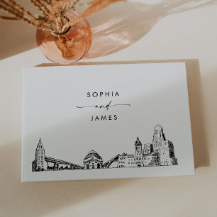 D'or Buffalo NY Skyline Mariage livre d'hôtes