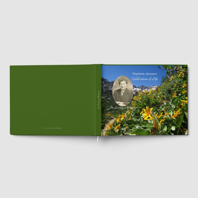 D'or Célébration de la vie Livre d'invité avec photo, N (Complet)