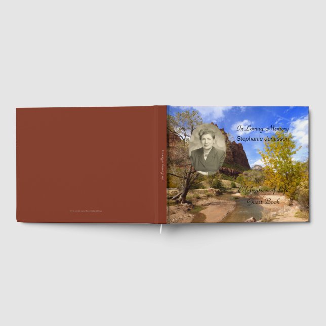 D'or Célébration de la vie Livre d'invité avec photo, N (Complet)