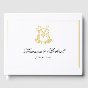 D'or COULEUR ÉDITABLE BM Monogramme MB Monogramme Livre