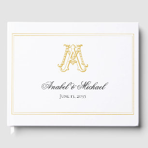 D'or COULEUR MODIFIÉE MA Monogramme AM Monogramme Livre