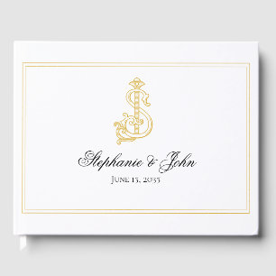D'or COULEURS ÉDITABLES SJ Monogram JS Monogram Livre d