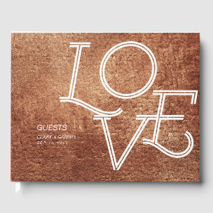 D'or Cuivre couleur amour moderne simple mariage livre