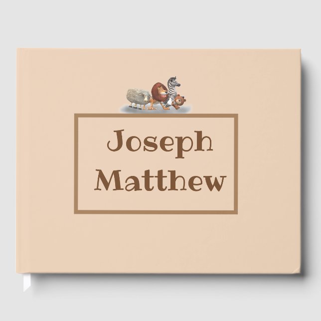 D'or Cute farci Animal Thème Livre d'invité (Recto)