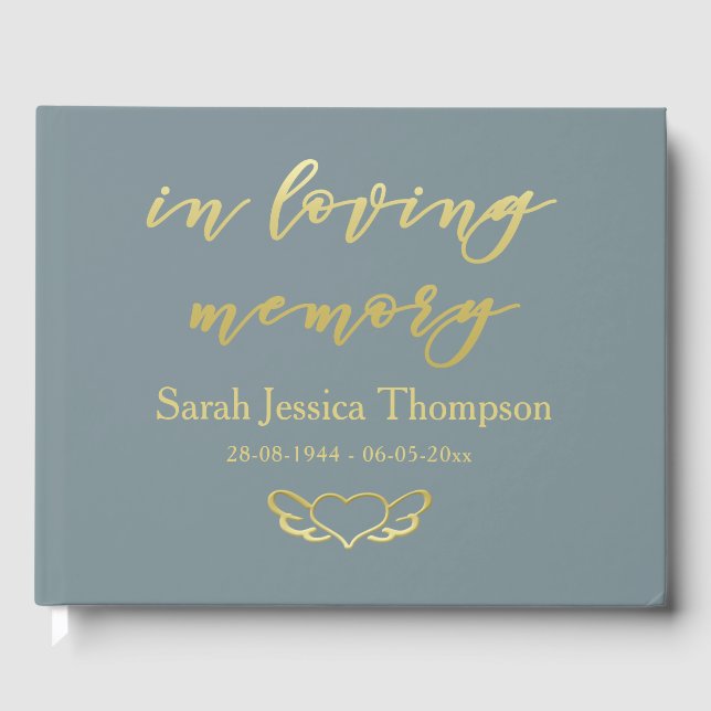 D'or Dans la mémoire aimante | Livre bleu et or de la C (Recto)