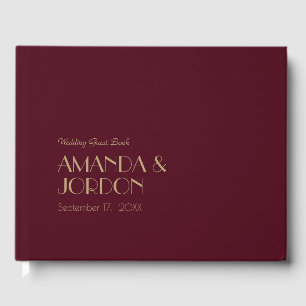 D'or Déco type or Livre d'invité Mariage de Bourgogne