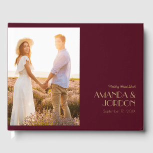 D'or Déco type or Livre d'invité photo Mariage de Bou