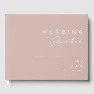 D'or Dusty Boho   Livre d'invité Rose et violet Mariage