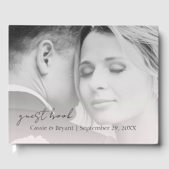 D'or Élégant livre d'hôtes moderne Blush Pink Chic Mari (Recto)