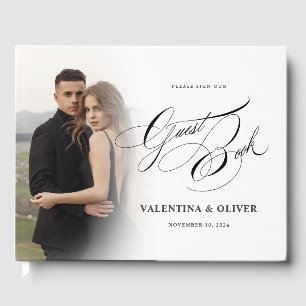 D'or Élégant Mariage Photo Display Livre d'invité