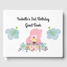 Flamant rose Party Livre d'invité