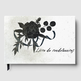 D'or FR | Livre de condoléances - Rose noire