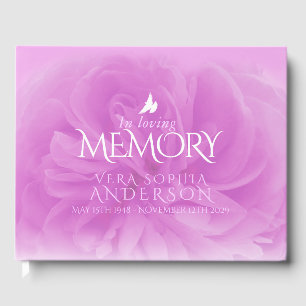 D'or Funérailles en mémoire d'amour rose violet livre d