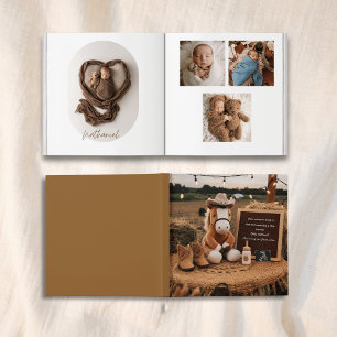D'or Garde-mémoire adorable de livre photo de bébé sur
