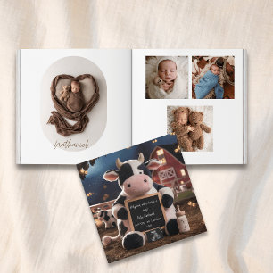 D'or Garde-mémoire de livre de photos de bébé à thème d