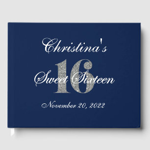 D'or Glossy Sweet 16 Parties scintillant d'argent Livre