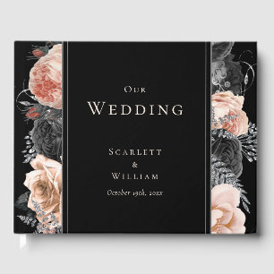 D'or Gothique Vintage Black Blush Mariage Livre d'invit