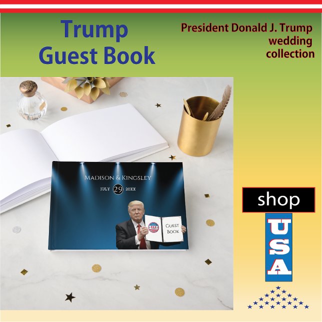 D'or Grand Trump Extraordinaire Mariage Livre d'invité (Créateur téléchargé)