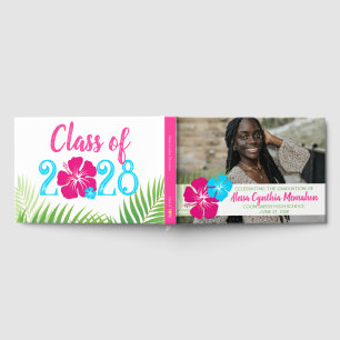 D'or Hawaiian Luau Tropical Photo Graduation Livre d'in