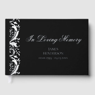 D'or In Love Mémoire Funeral Memorial Foil Livre d'invi