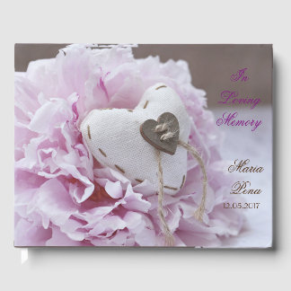 D'or In Love Memory Livre d'invité : Funeral Guest Book