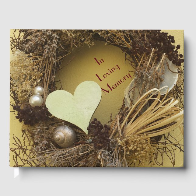 D'or In Love Memory Livre d'invité : Funeral Guest Book (Recto)