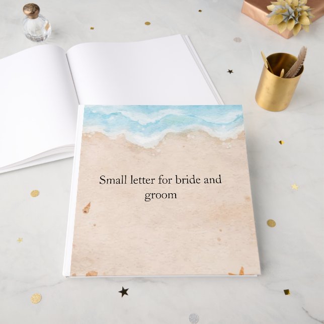 D'or Joli livre pour un mariage utilisé pour écrire de  (Recto ouvert)