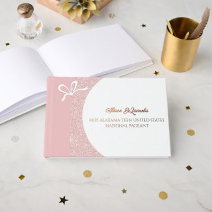 D'or Livre d'autographes personnalisé avec impression à
