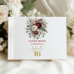 D'or Livre de luxe Burgundy Blush Sweet Sixteen