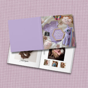 D'or Livre de photos de bébé licorne magique violette s