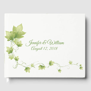 D'or Livre d'hôtes anglais Ivy Mariage