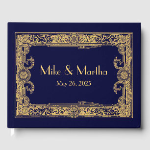 D'or Livre d'hôtes Art Déco Ornamental Gold Frame