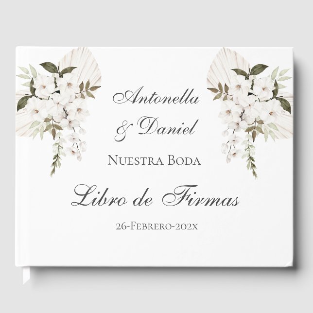 D'or Livre d'hôtes Mariage Boho espagnol (Recto)