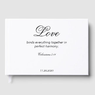 D'or Livre d'hôtes Mariage Colossians