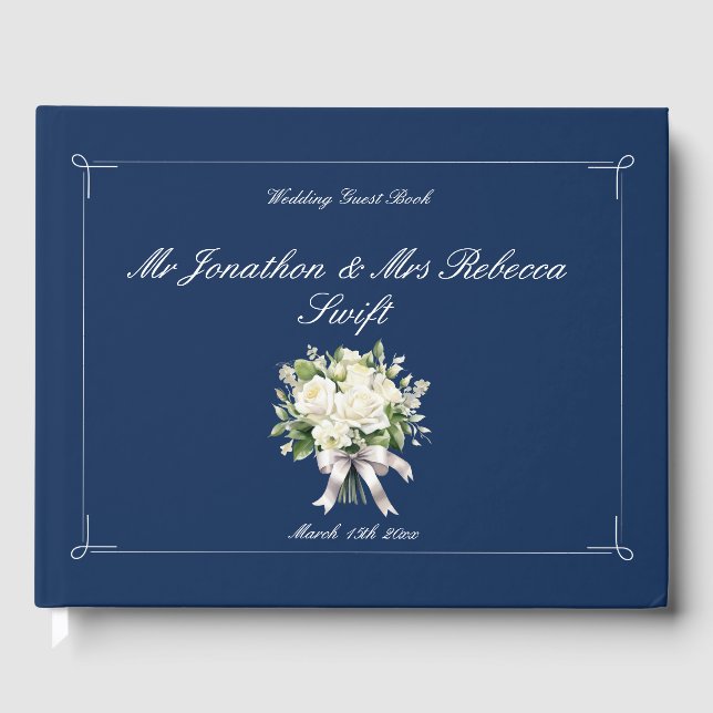 D'or Livre d'hôtes Mariage de la Rose blanche (Recto)