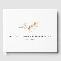 Livre d'hôtes mariage Fleurs de Magnolia Blanches