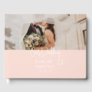 D'OR LIVRE D'INVITATION DU MARIAGE BLUSH PINK