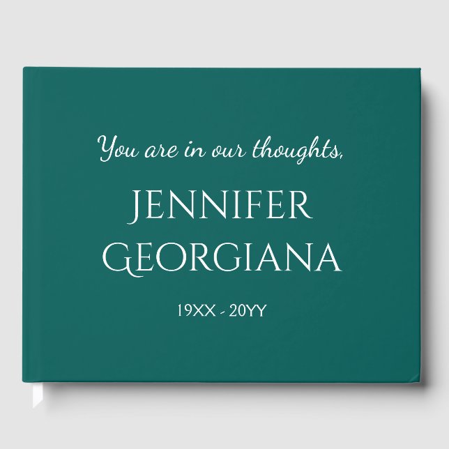 D'or Livre d'invité commémoratif simple et basique (Recto)