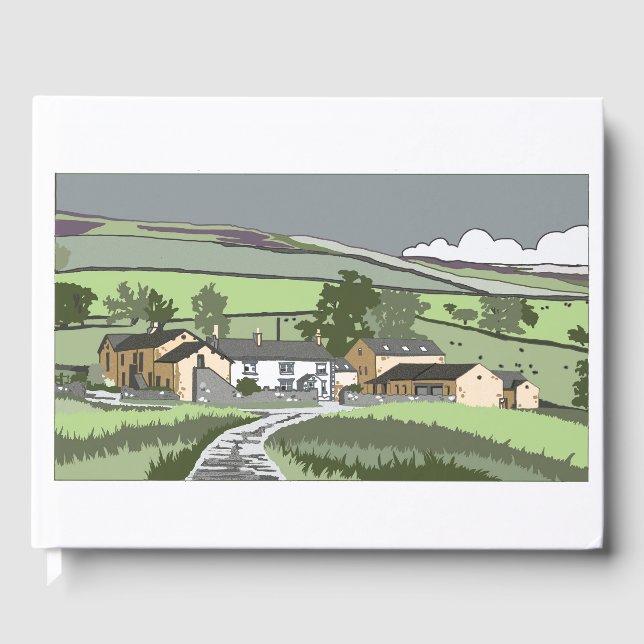 D'or Livre d'invité de la ferme Cumbrian (Recto)